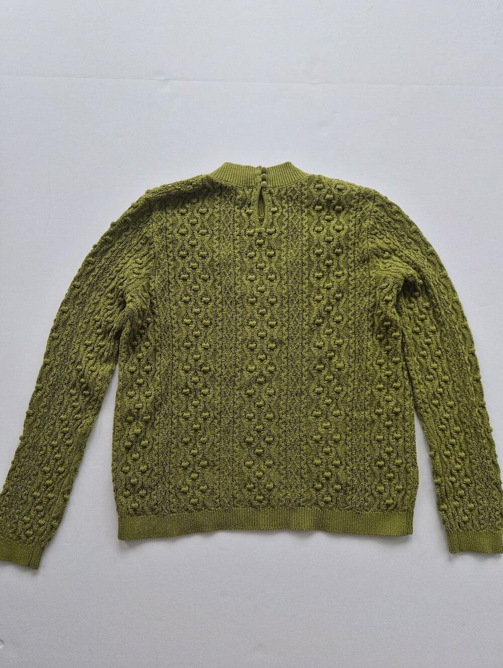 [Sezane] Alessandro Jumper in Green, Size S, Knit, Organic Cotton - Picture 7 of 13